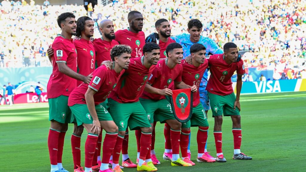 Les Lions de l’Atlas avant un match de la Coupe du monde 2026