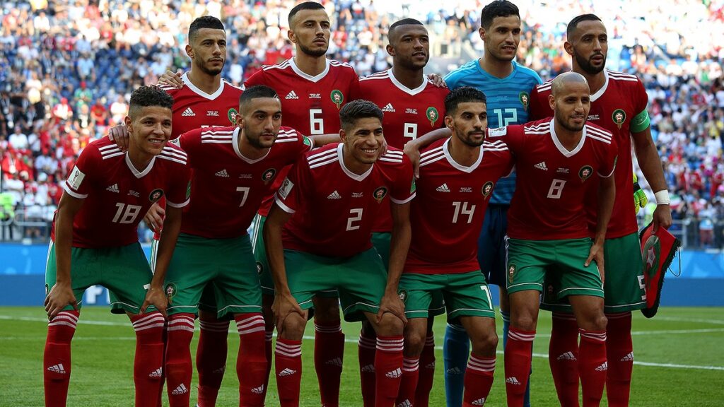 Équipe du Maroc avant un match de Coupe du Monde, contexte du choc Maroc-Brésil au Mondial 2026