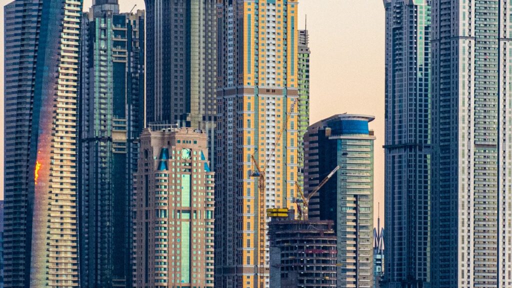 Immeubles résidentiels à Dubaï Marina, illustration du marché immobilier
