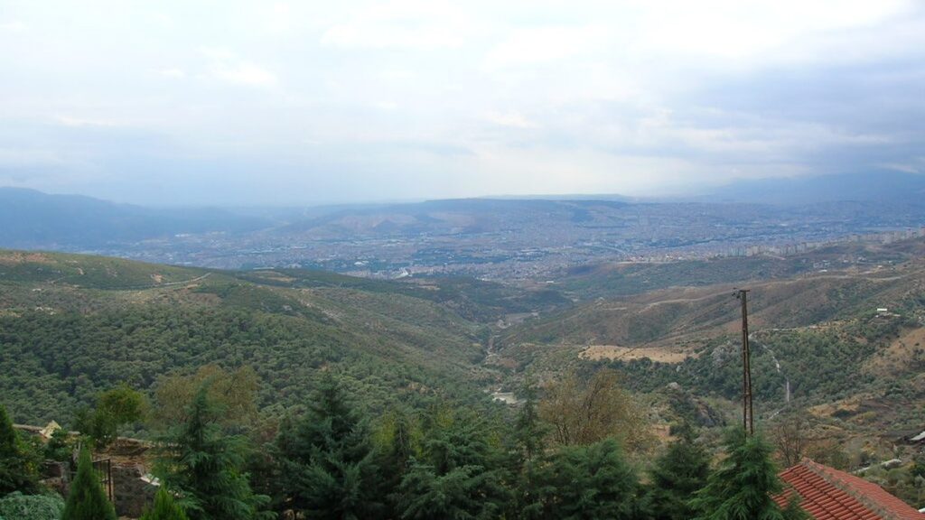 Vue de la vallée d’Homère près de Bornova et Izmir