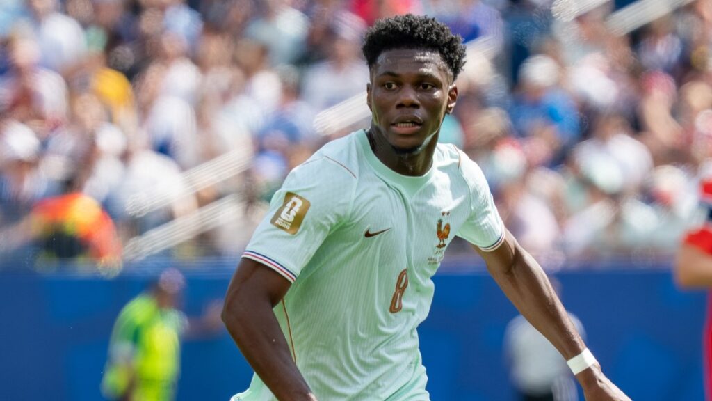 Aurélien Tchouaméni avec l’équipe de France lors du Mondial-2026